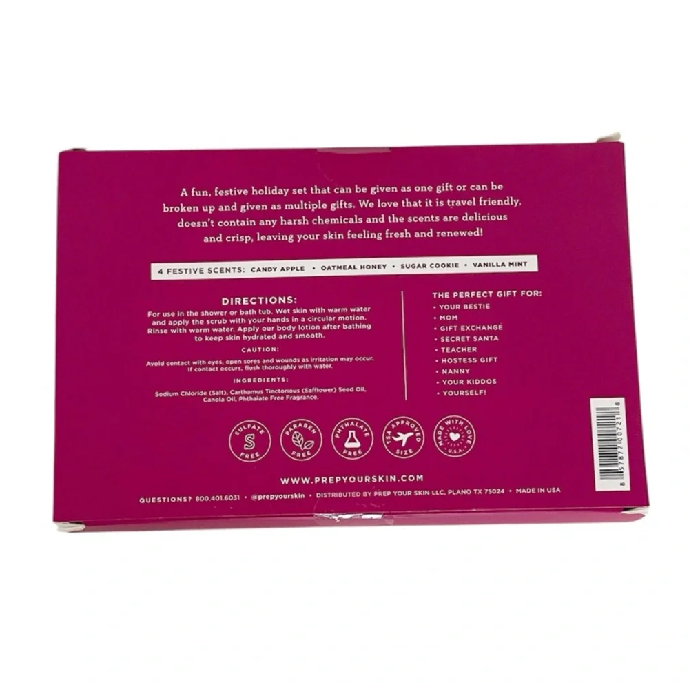 PREP Body Scrub Collection Set - 4 Pack Skin Care Bundle